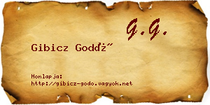 Gibicz Godó névjegykártya